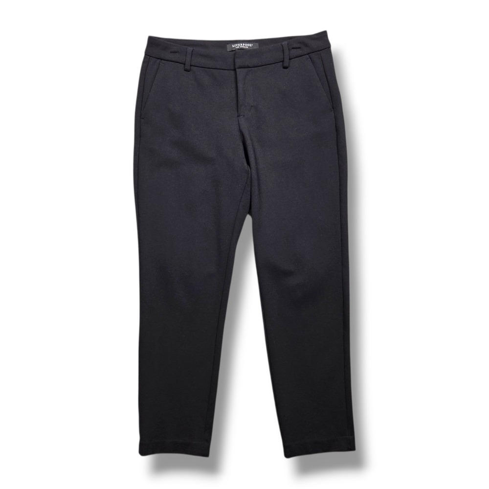 Liverpool Kelsey Trouser Womens 6 Super Stretch Ponte‎ Knit Black Mid Rise Pants